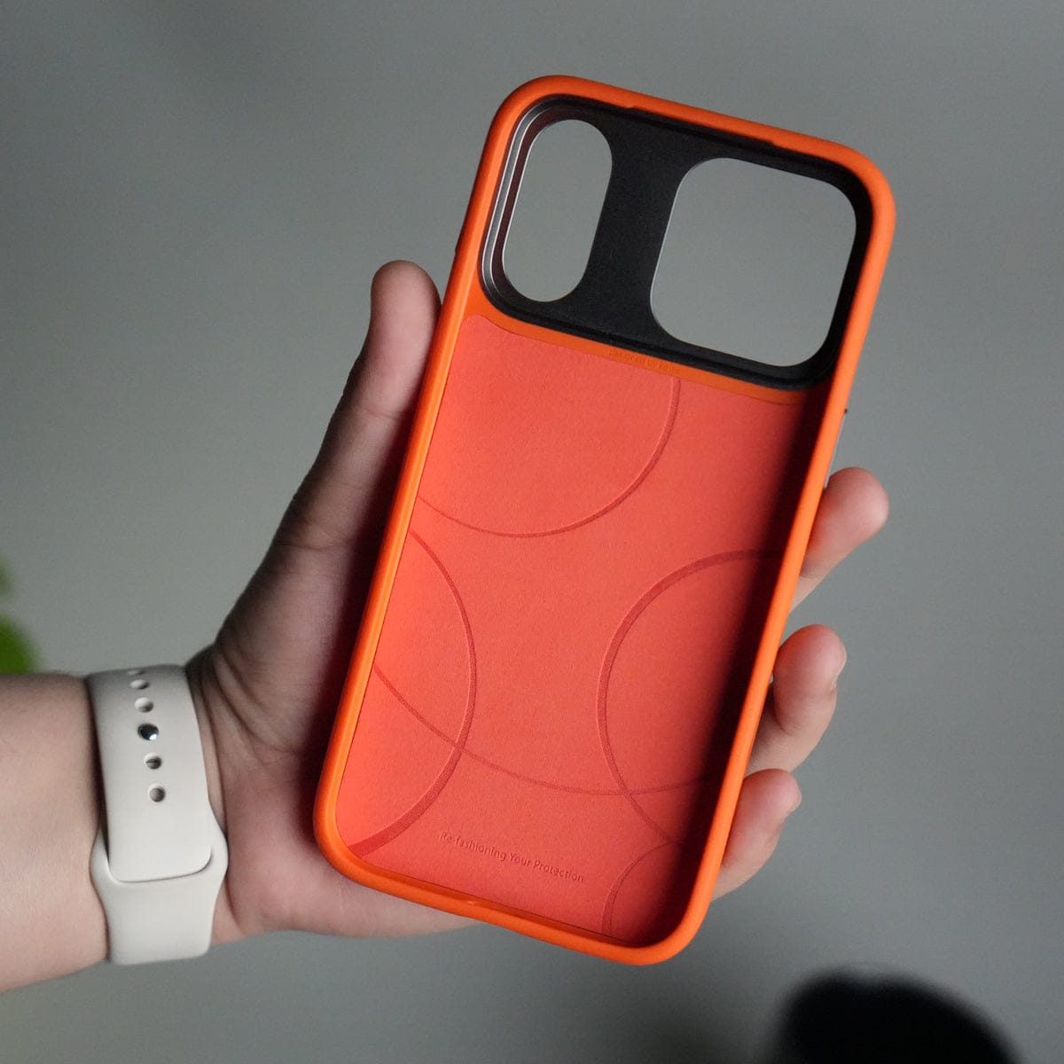 iPhone 17 Pro Tri-Strike Pattern Leather Case | Premium Luxury Back Cover with Metal Camera Frame