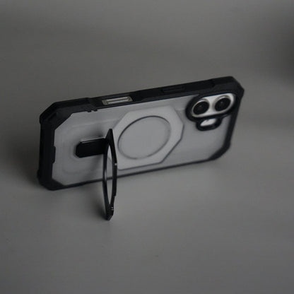iPhone 17 – Rugged Armor MagSafe Case with Metal Kickstand