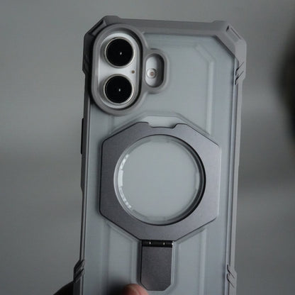 iPhone 17 – Rugged Armor MagSafe Case with Metal Kickstand