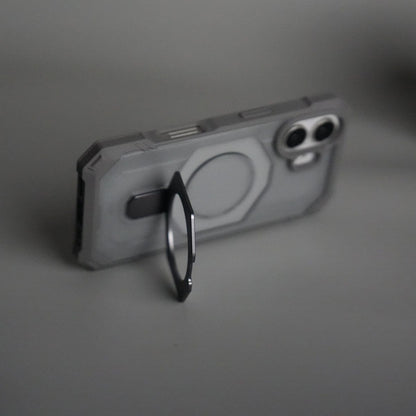 iPhone 17 – Rugged Armor MagSafe Case with Metal Kickstand