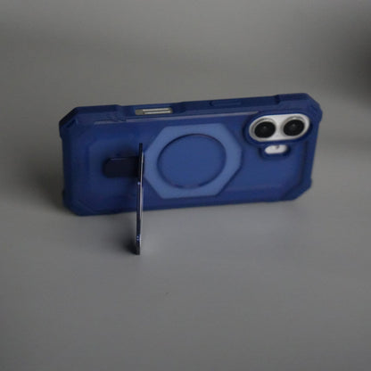 iPhone 17 – Rugged Armor MagSafe Case with Metal Kickstand