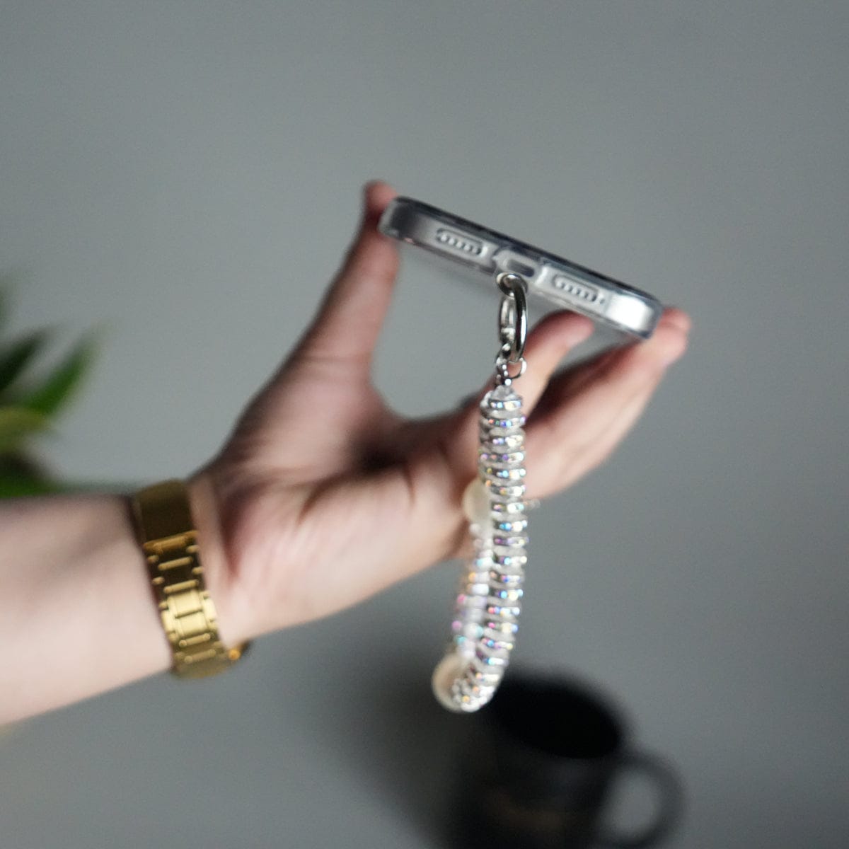 iPhone 17 Series Leopard Print Case with Beaded Wrist Strap | Cute Transparent Designer Cover