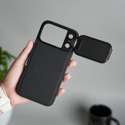 iPhone 17 Series Metal Camera Cap Stand Case Cover