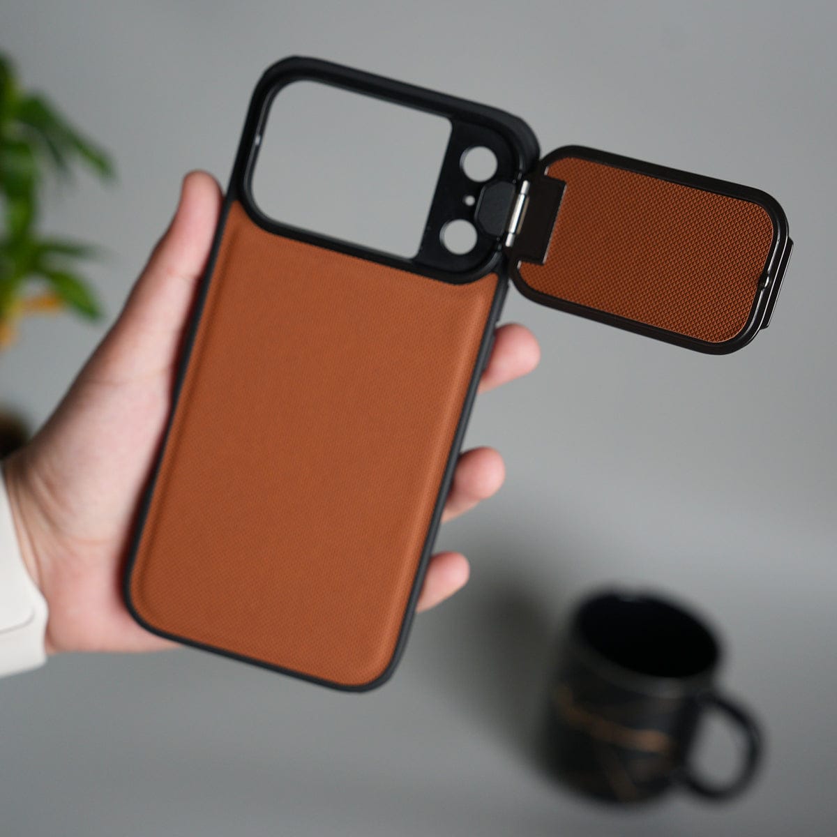 iPhone 17 Series Metal Camera Cap Stand Case Cover