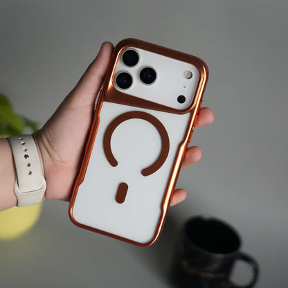 iPhone 17 Pro Max Electroplated Frame Transparent Magsafe Case