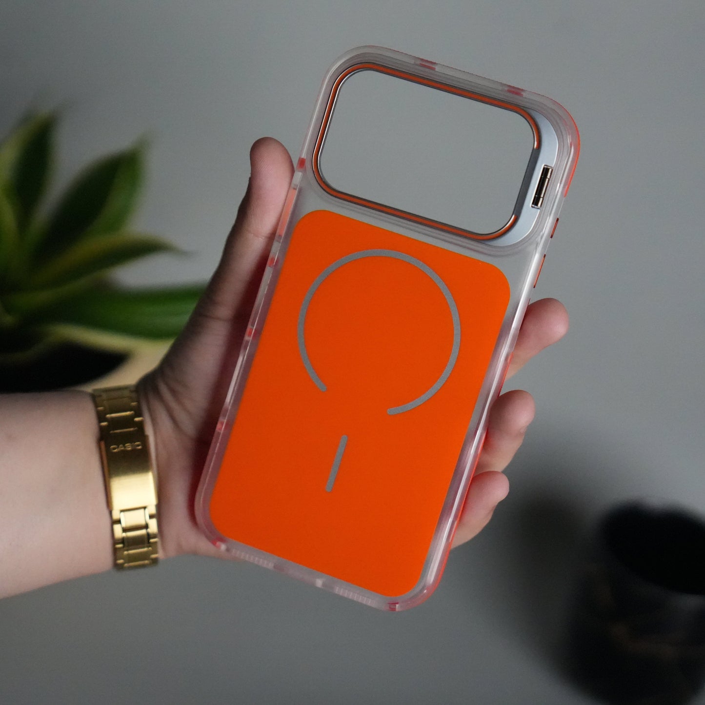 iPhone 17 Pro MagSafe Case with Metal Camera Stand | Slim & Shockproof Protection