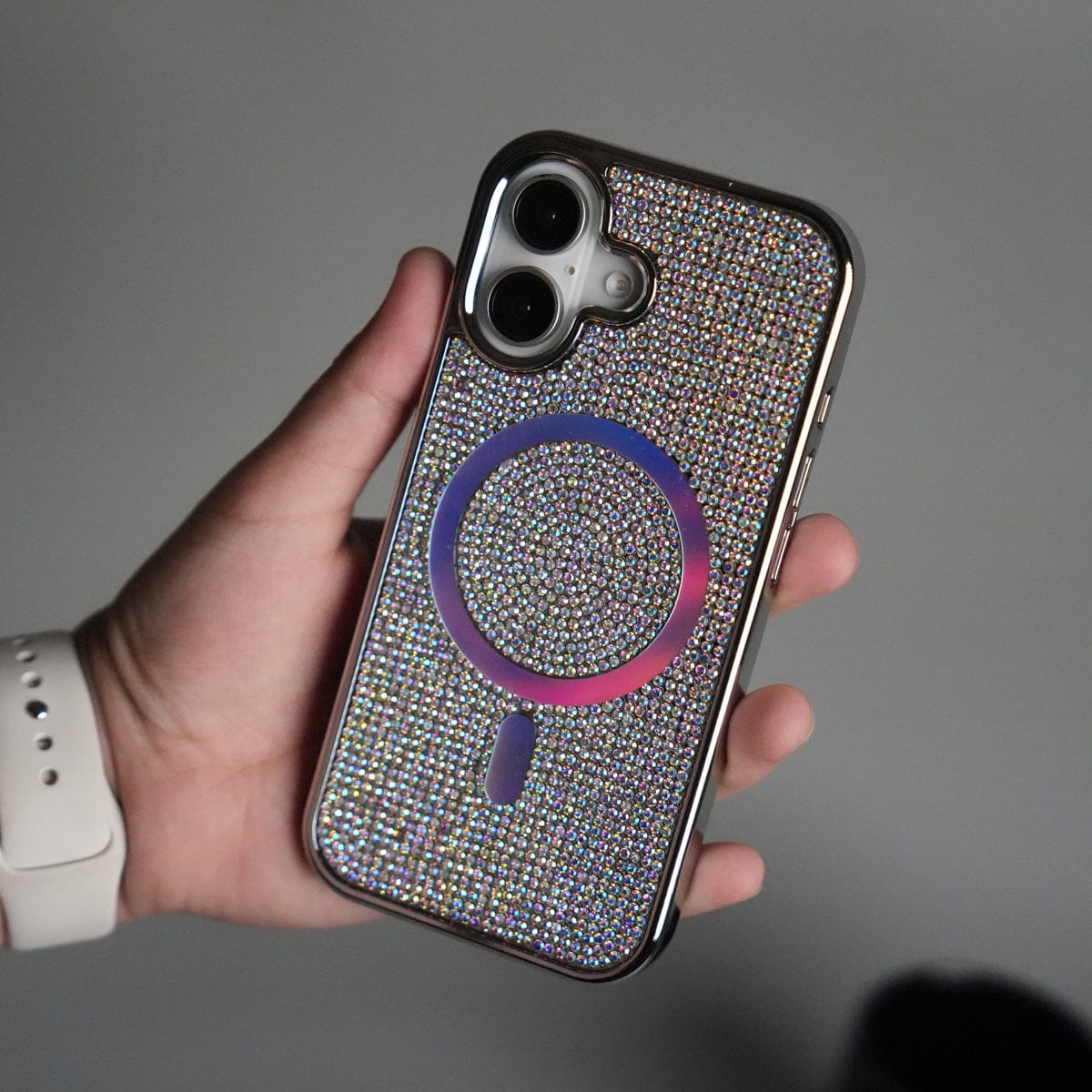 iPhone 17 Luxury Diamond Case Cover With MagSafe