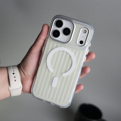 iPhone 17 Pro Max Transparent MagSafe Suitcase Design Case Back Cover