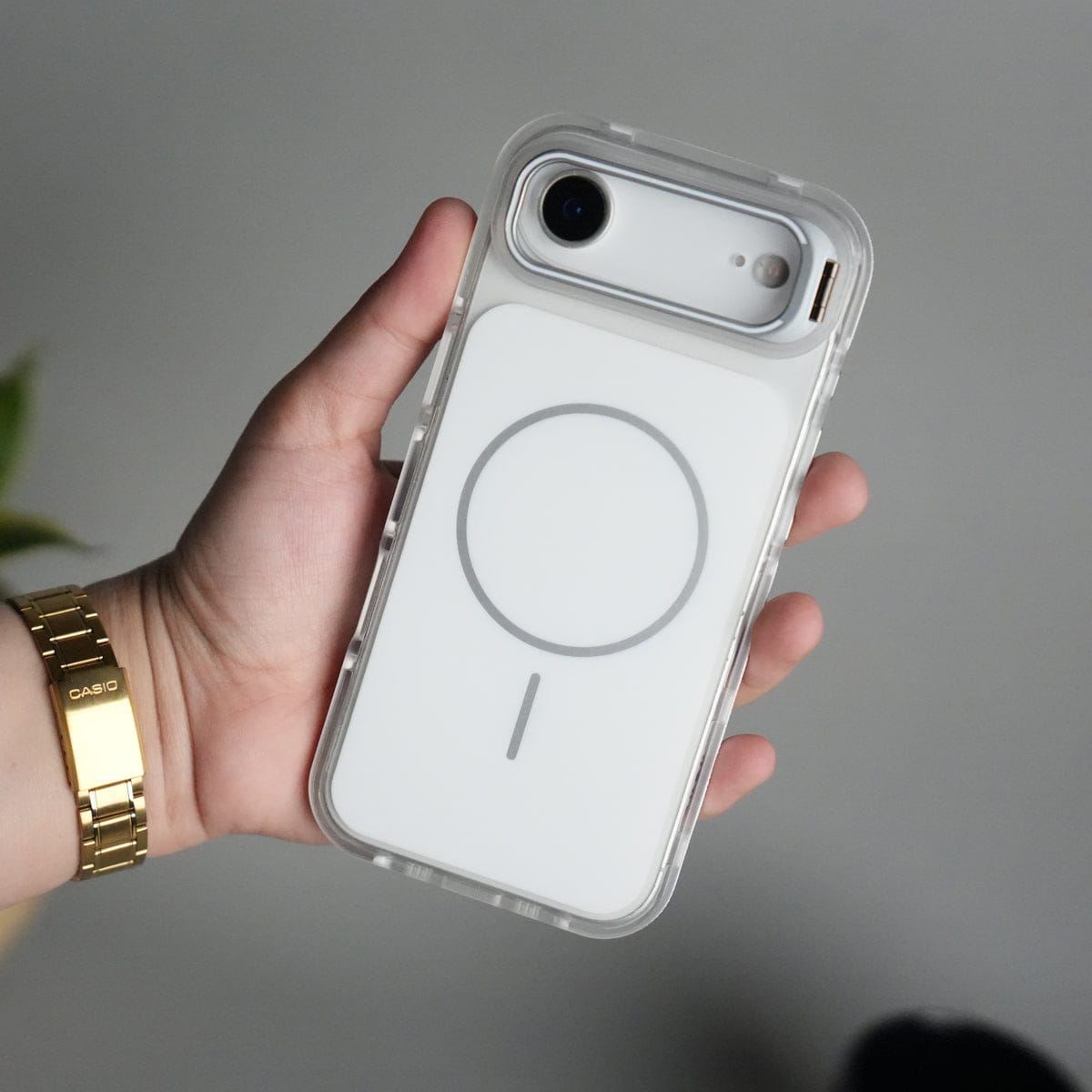 iPhone 17 Air MagSafe Case with Metal Camera Stand | Slim & Shockproof Protection