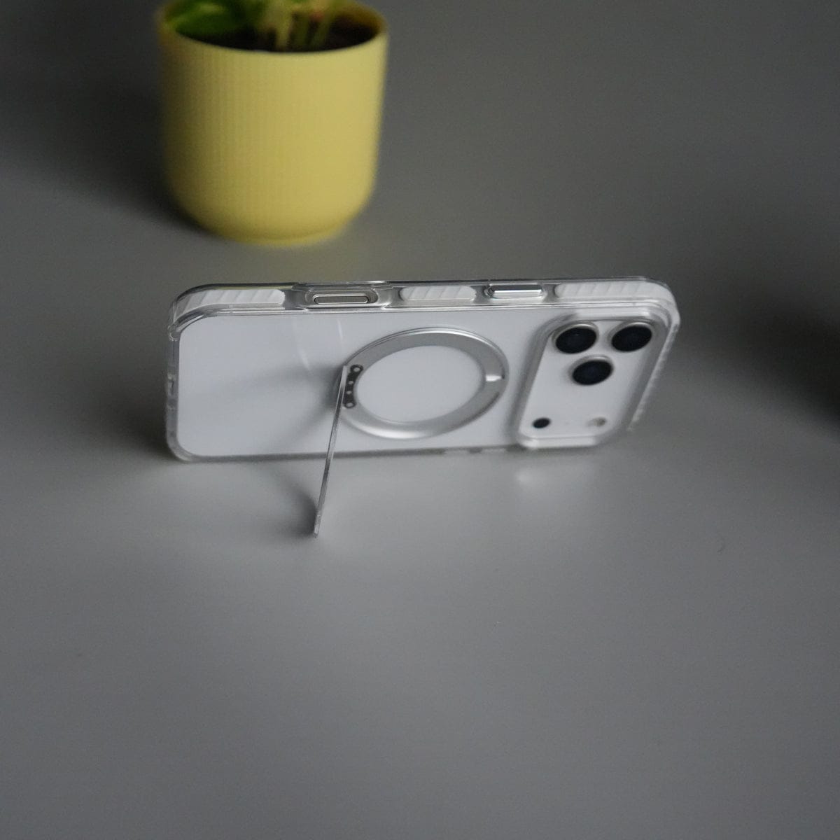 iPhone 17 Pro Max ClearShield Metal Ring Stand MagSafe Case Cover