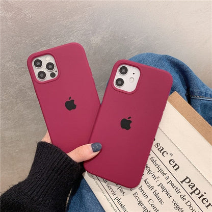 iPhone Liquid Silicone Case Cover ( PLUM )