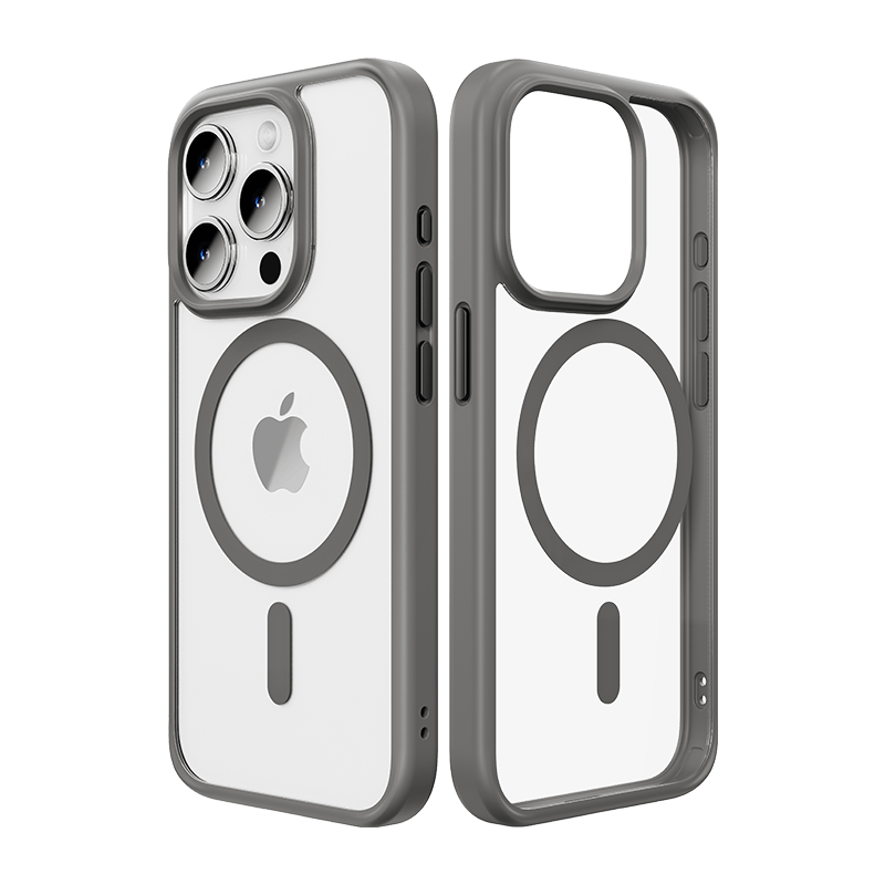 iPhone Luxury Side Edge Silicone Transparent Crystal Clear Case Cover With Magsafe