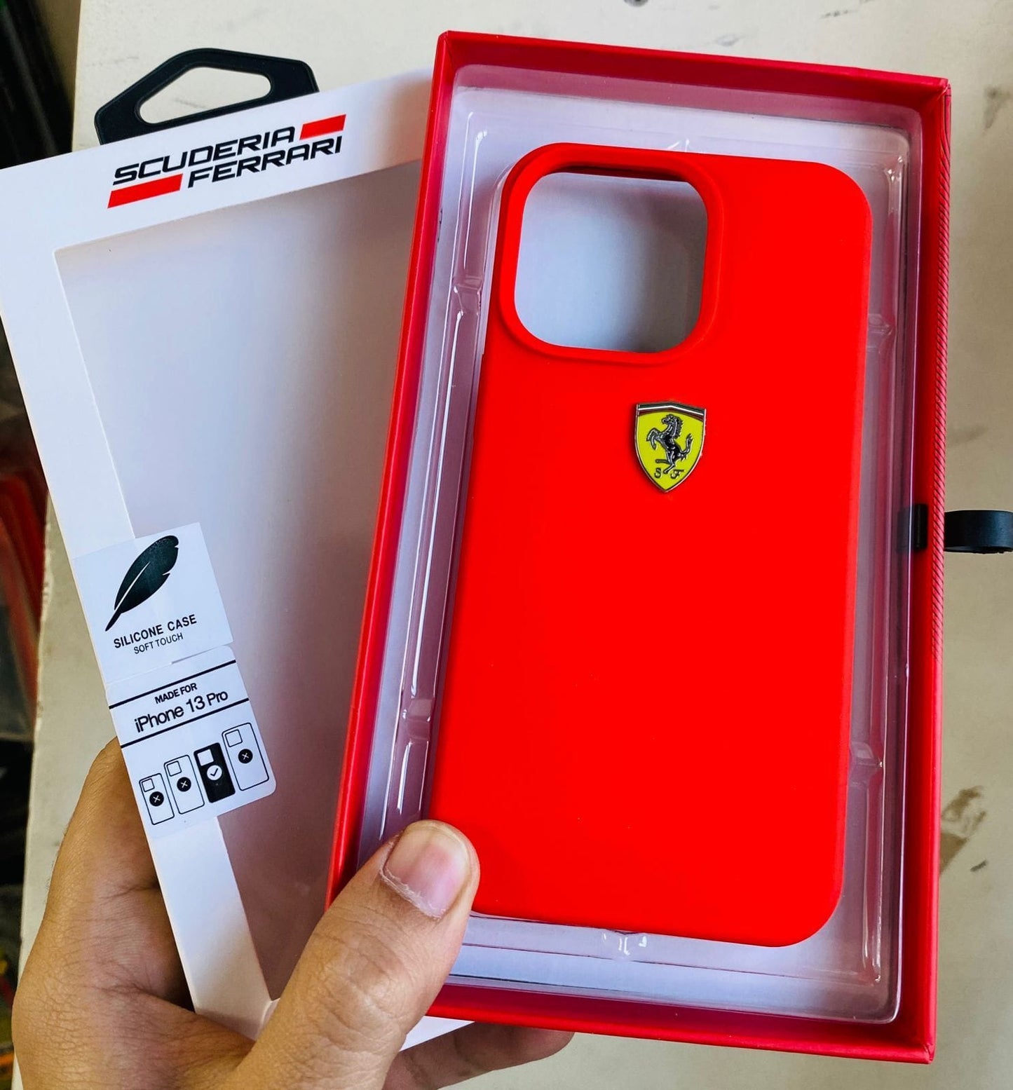 iPhone Ferrari Sports Car Logo Silicone Case Cover