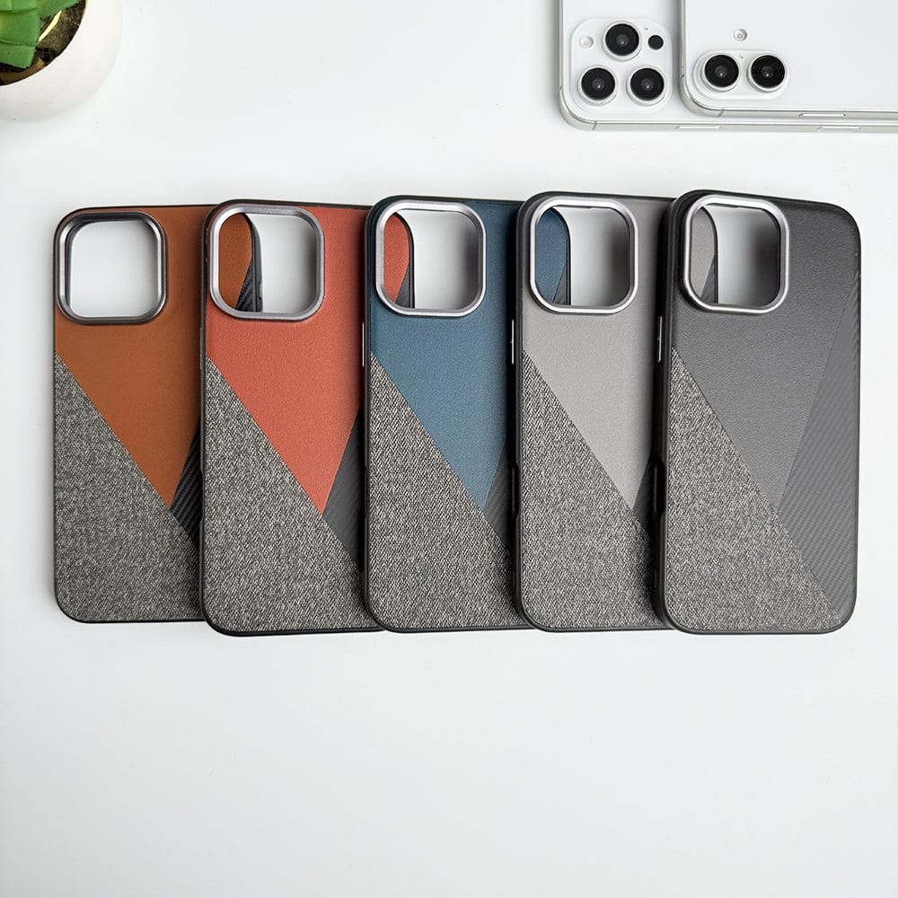 iPhone 15 Series 3 Texture Design Metal Camera Bumper Cover