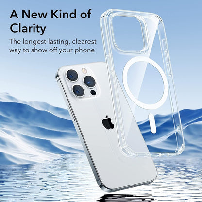 iPhone 16 series Crystal Clear Transparent Soft Silicone MagSafe Case Cover