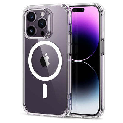 iPhone 16 series Crystal Clear Transparent Soft Silicone MagSafe Case Cover