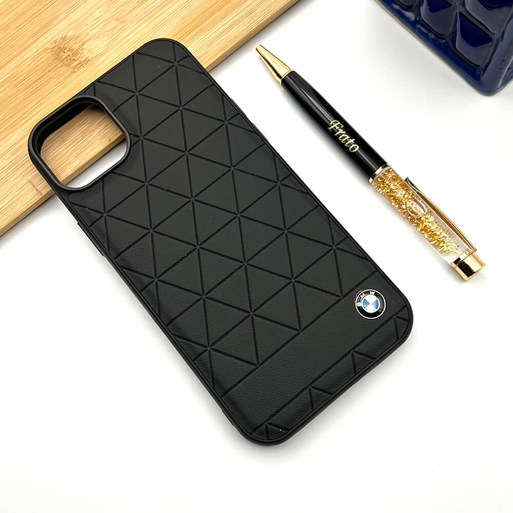 iPhone 15 Series Sports Car Logo Case Cover - BLACK