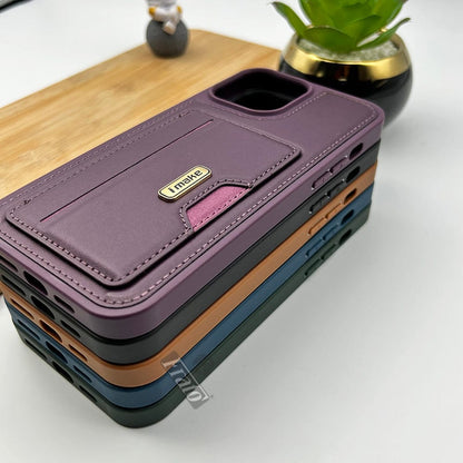 iPhone Luxury Leather Case Cover With Card Holder Slot