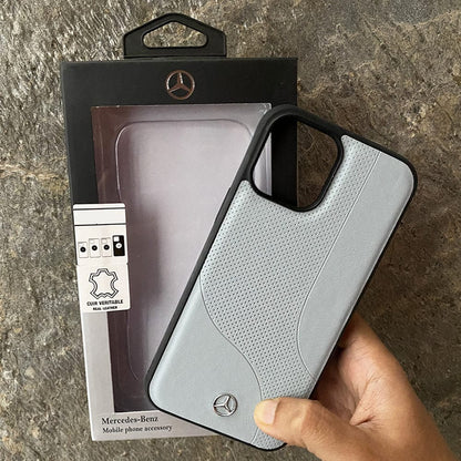 iPhone Mercedes Lilac Leather Case Cover