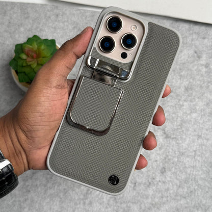 iPhone Metal Camera Cap Stand Case Cover ( Gray )