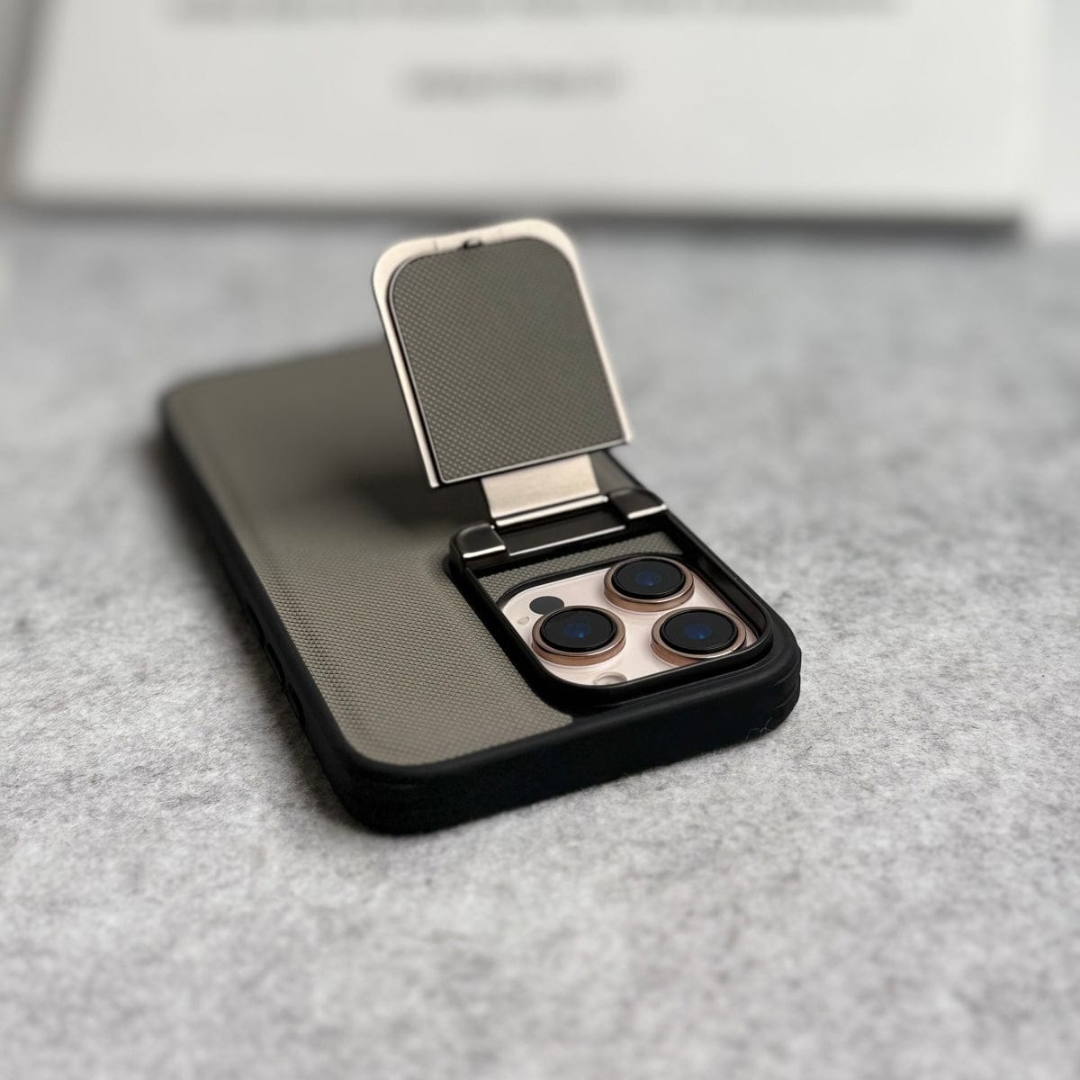 iPhone Series Metal Camera Cap Stand Case Cover