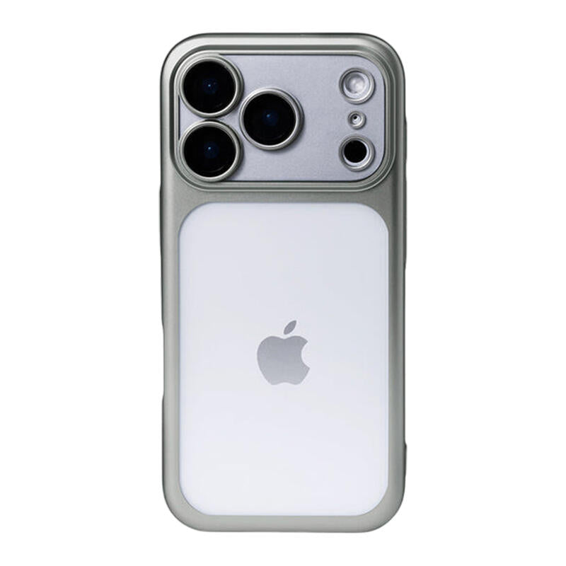 Frosted Electroplating Translucent Phone Case - Titanium Gray