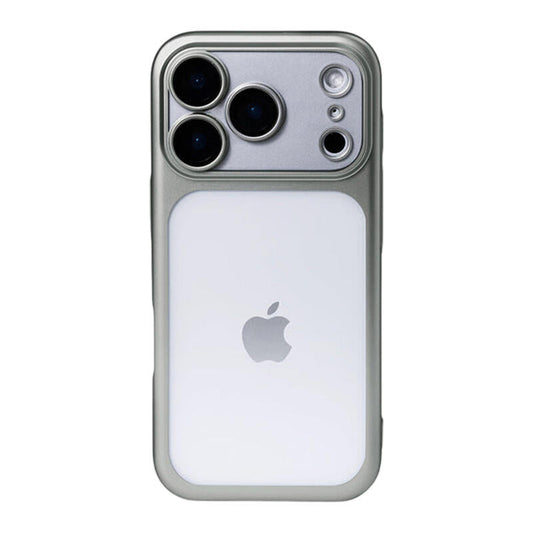 Frosted Electroplating Translucent Phone Case - Titanium Gray