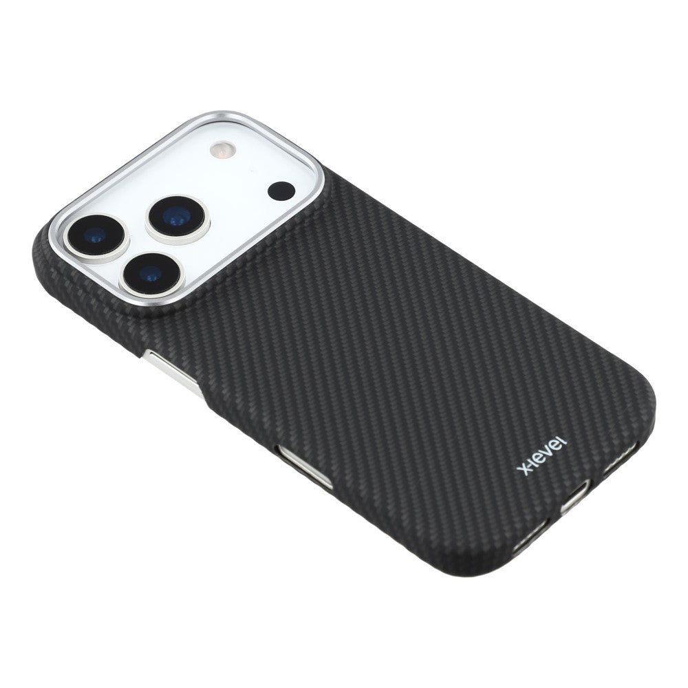iPhone 17 Pro Max Carbon Fiber 0.6mm Slim X-LEVEL 600D Carbon Case - Black