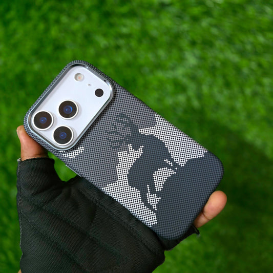 iPhone 17 Pro Max Aramid Carbon Fiber "Deer in Night" Texture 0.8mm Thin Cover with Magsafe - Grey