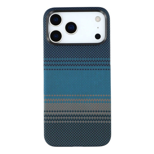 iPhone 17 Pro Max Aramid Carbon Fiber Texture 0.8mm Thin Cover with Magsafe - Blue