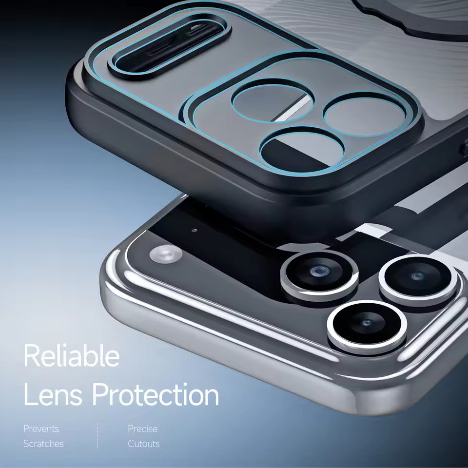 iPhone 17 Pro Max Anti Yellowing Shockproof Magnetic Magsafe Cover with Camera Protection - Black