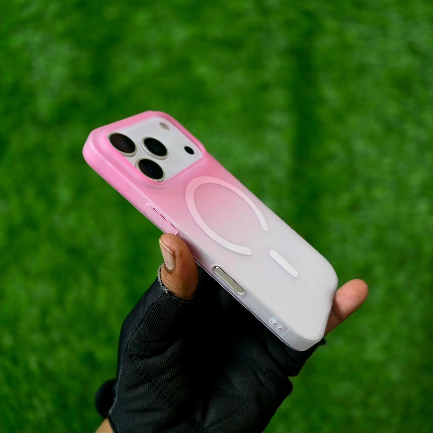 iPhone 17 Pro Max Dual Color Shade Matte Finish Smoke Cover with Magsafe - Pink