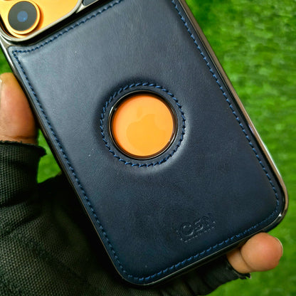 iPhone 17 Pro Max Leather Cover, Luxurious Premium Quality Genuine Leather Case - Black