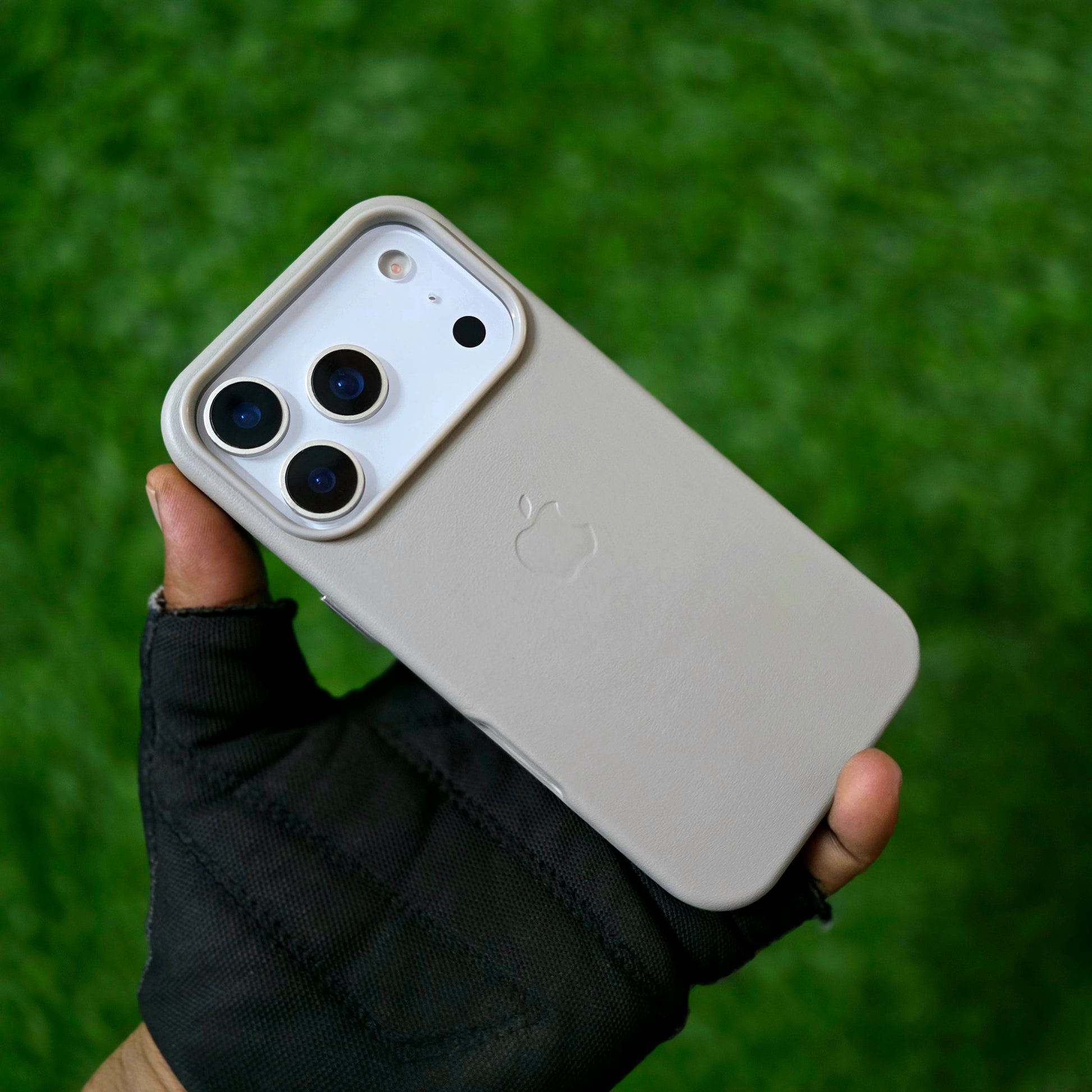 iPhone 17 Pro Max Leather Case with Magsafe- Grey