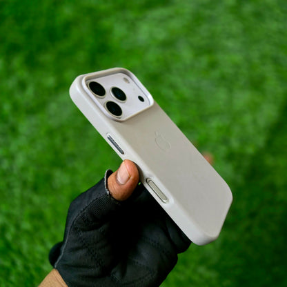 iPhone 17 Pro Max Leather Case with Magsafe- Grey