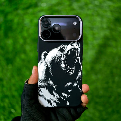 iPhone 17 Pro Max Slim 0.8mm Embossed "Roaring Bear" Cover with Magsafe - Bear