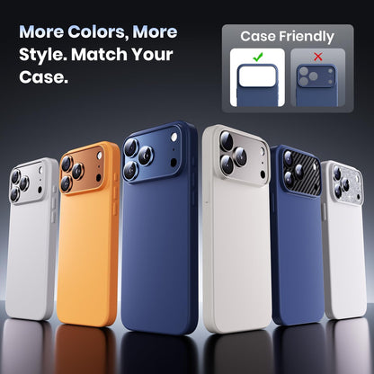 iPhone 17 Pro Max Metal Camera Lens Protector Alloy Metal Camera Cover - Blue/Black