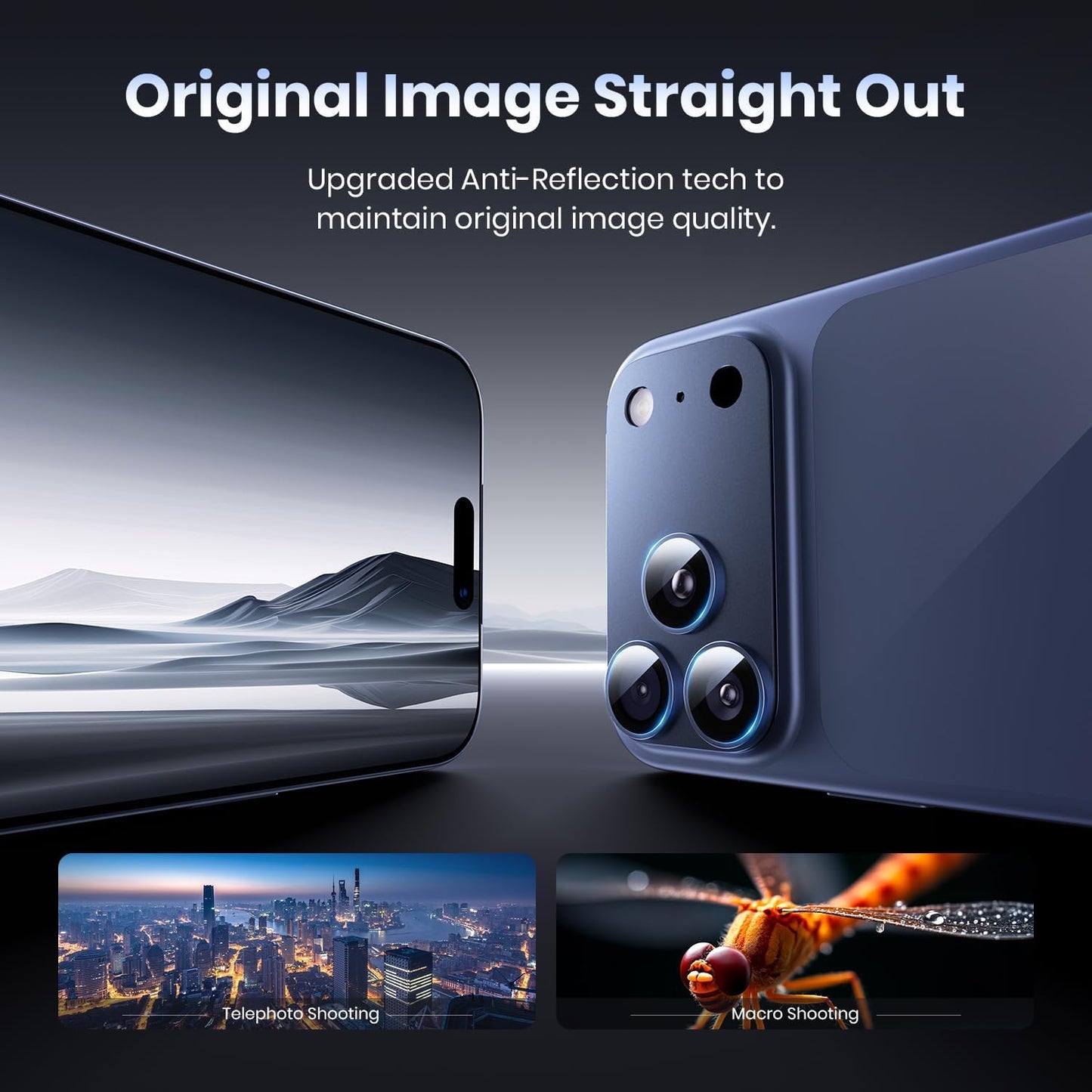 iPhone 17 Pro Max Metal Camera Lens Protector Alloy Metal Camera Cover - Blue/Black