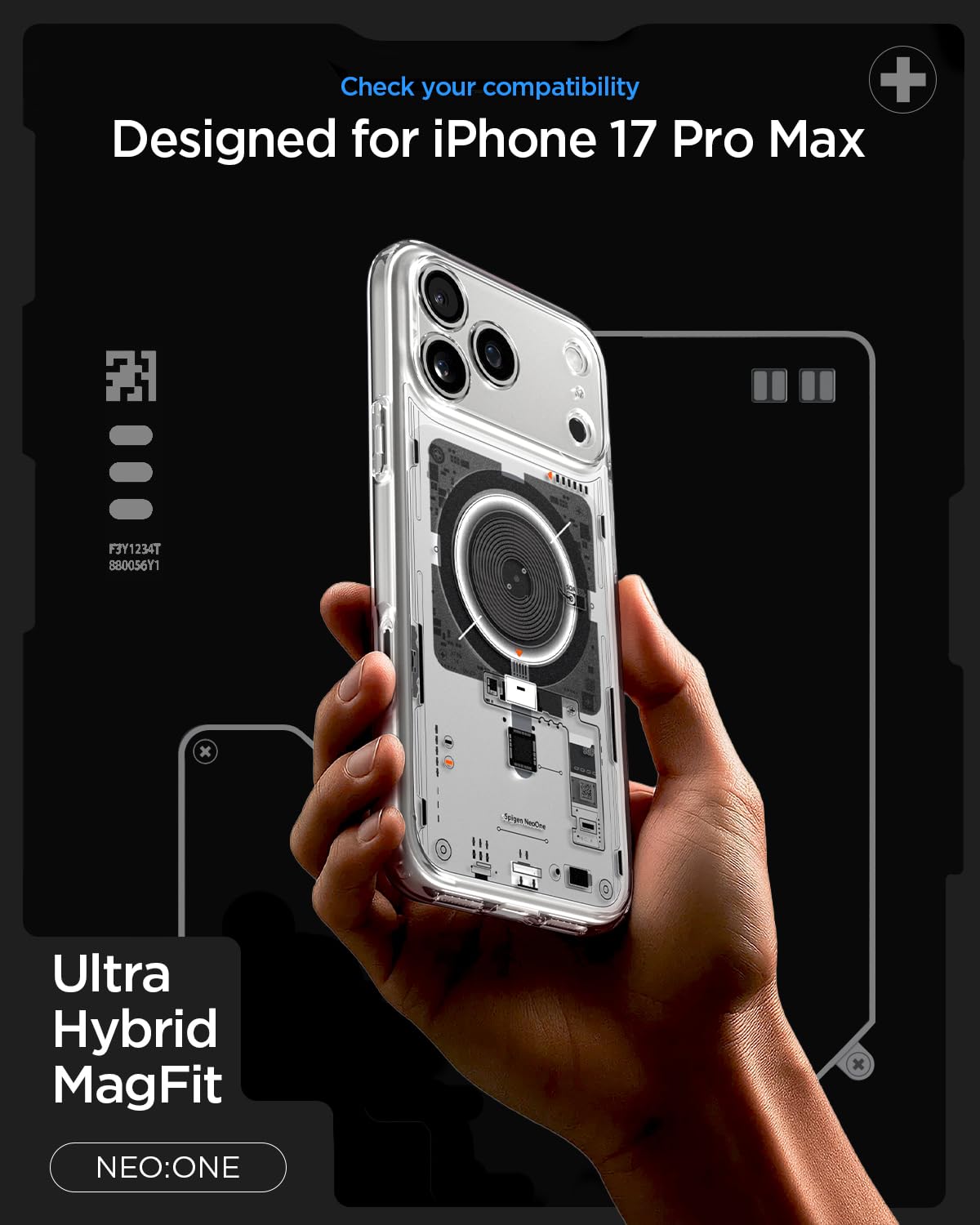 iPhone 17 Pro Max Ultra Hybrid Neo One Series MagSafe Case (TPU + Poly Carbonate) - Open Cut