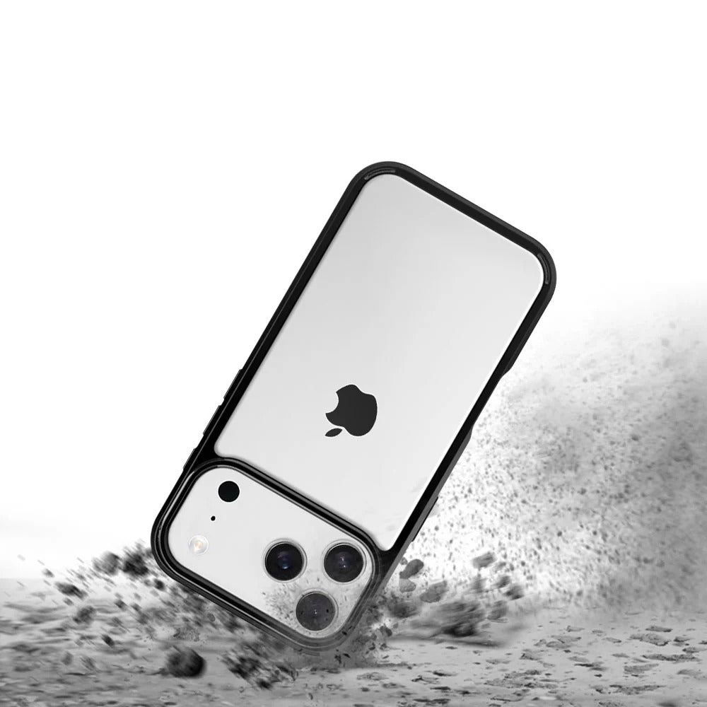 iPhone 17 Pro Max Shockproof Anti Yellowing Transparent Case Soft TPU Side Black