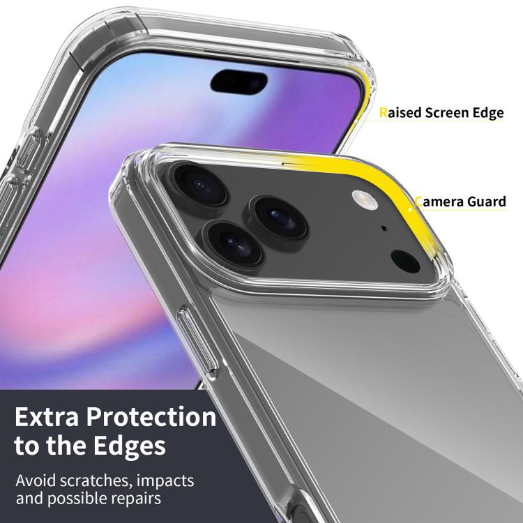 iPhone 17 Pro Max Shockproof Soft TPU Transparent Case - Clear