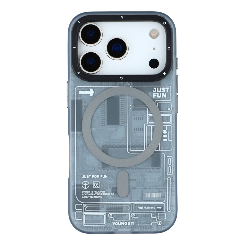 iPhone 17 Pro Max YOUNGKIT Case, Technology Series Matte Finish Cover with Magsafe - Technology Grey