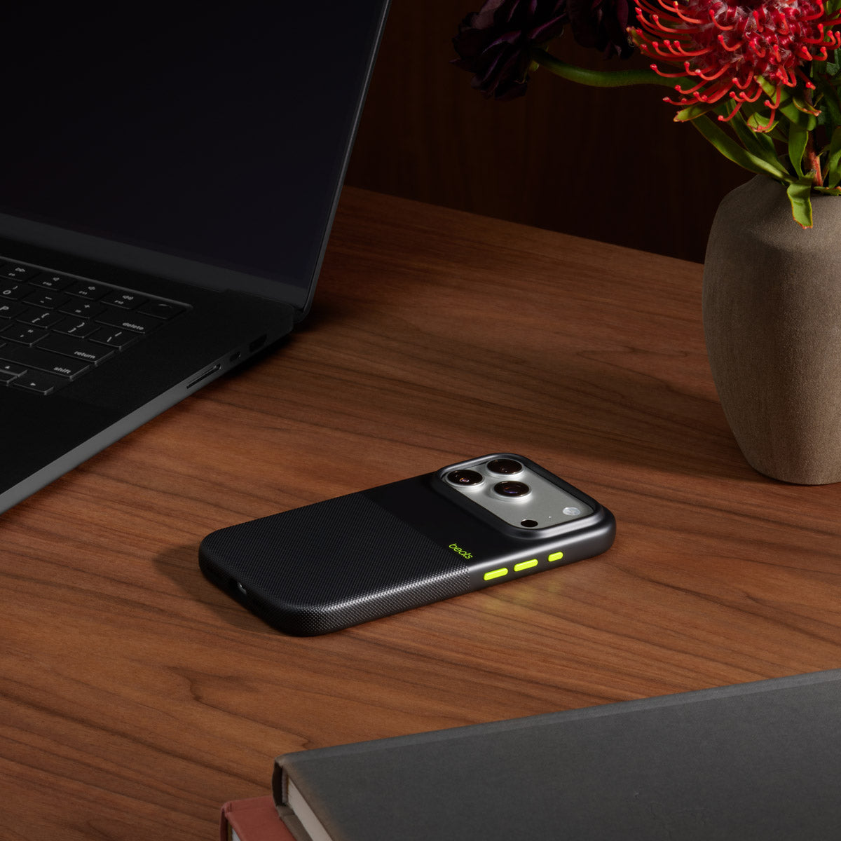 iPhone 17 Pro Max beats Case, Matte Texture with Microfibre Lining with Magsafe & Camera Control Button - Everest Black