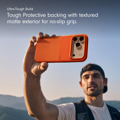 iPhone 17 Pro Max beats Case, Matte Texture with Microfibre Lining with Magsafe & Camera Control Button - Sierra Orange