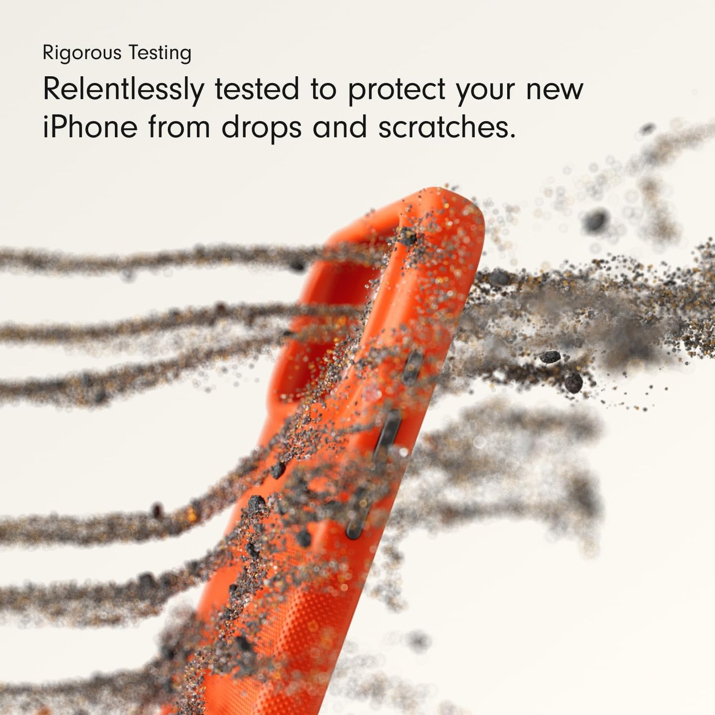iPhone 17 Pro Max beats Case, Matte Texture with Microfibre Lining with Magsafe & Camera Control Button - Sierra Orange