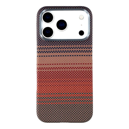 iPhone 17 Pro Max 0.4mm Ultra-Thin Real Aramid Carbon Fiber Case with Magsafe - Sunset