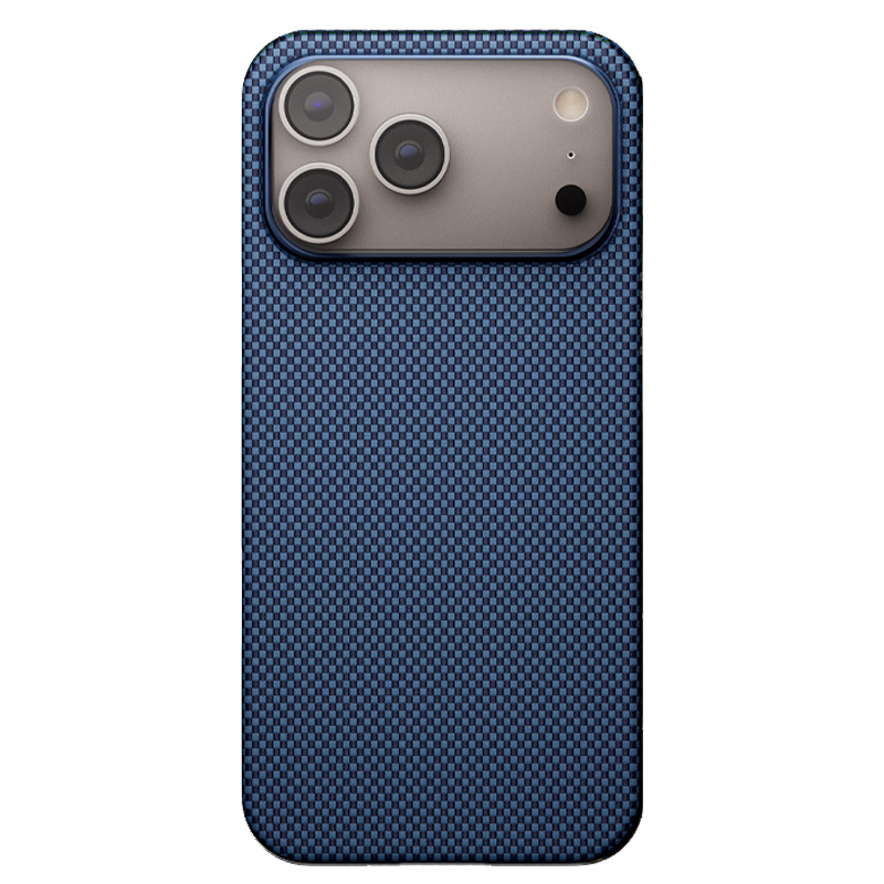iPhone 17 Pro Max 0.4mm Thin Original SLIVA Real Aramid Carbon Fiber Case with Magsafe - Blue