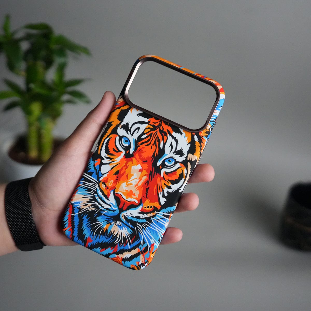 iPhone 17 Pro Max Carbon Fiber Texture Design Hard Pc MagSafe Case Cover Tiger