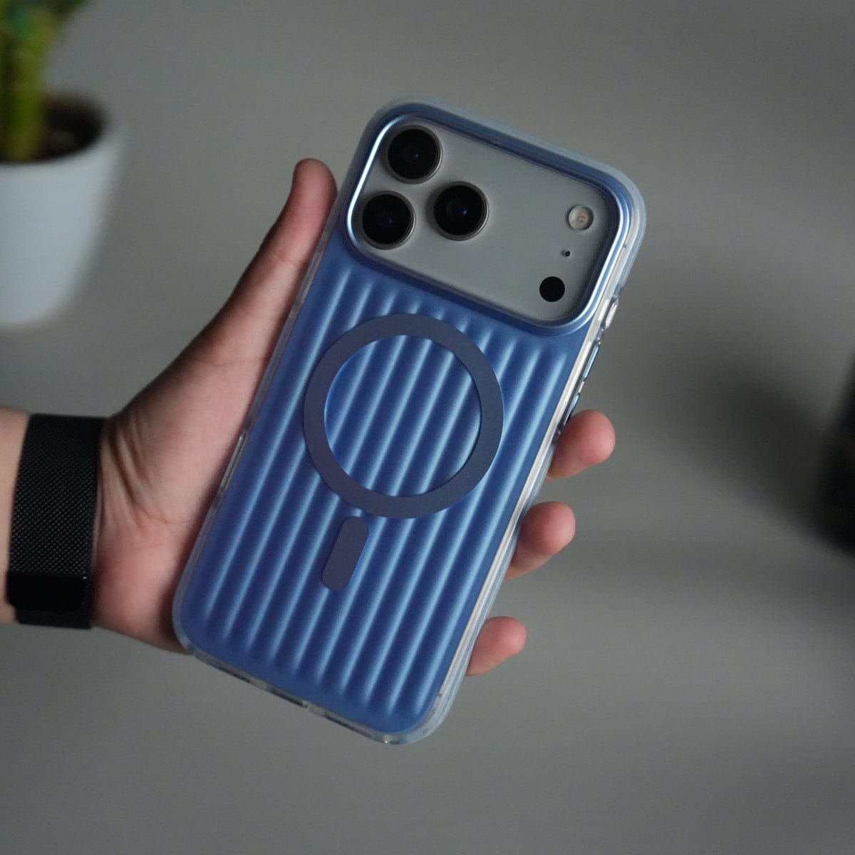 iPhone 17 Pro MagSafe Suitcase Design Cover | Shockproof Ribbed Back Cover