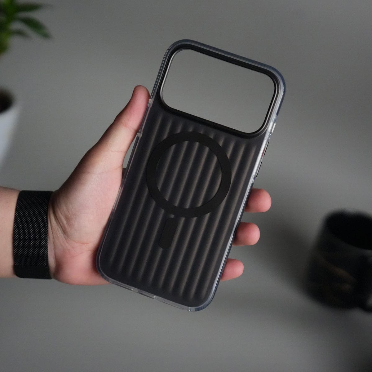 iPhone 17 Pro MagSafe Suitcase Design Cover | Shockproof Ribbed Back Cover